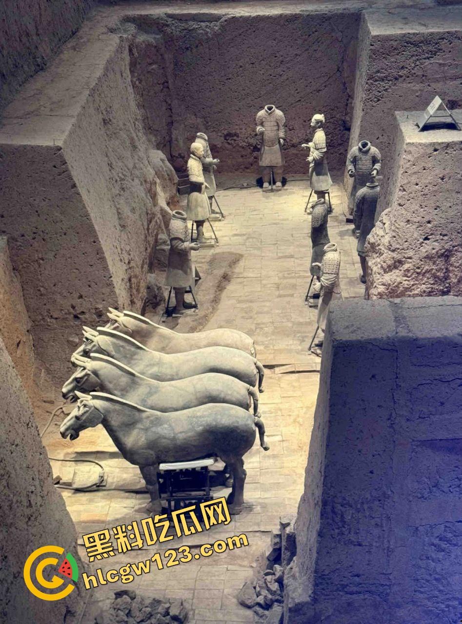 陕西兵马俑博物馆突发迷惑行为,男子纵身跳俑坑,推倒两尊陶俑再原地卧倒捂脸装雕像,景区直接封馆!