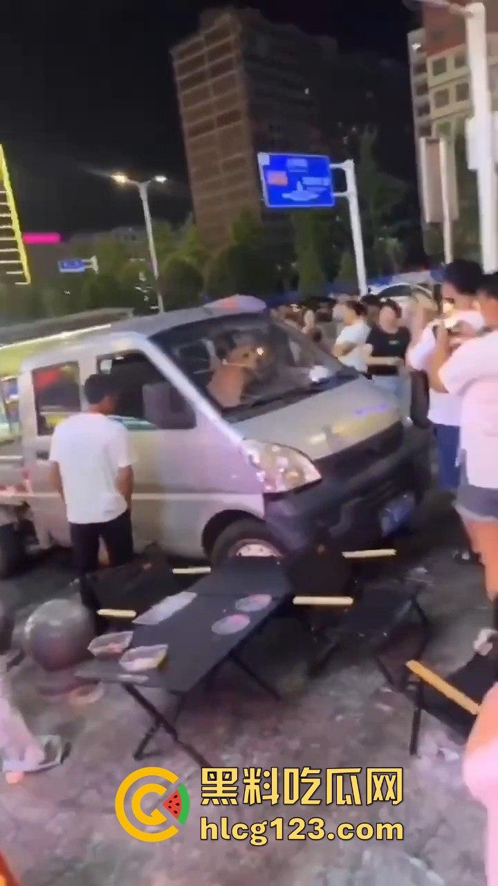 湖南邵东拉布拉多狗司机开倒车撞摊,装无辜伸舌头竟然成了明星!