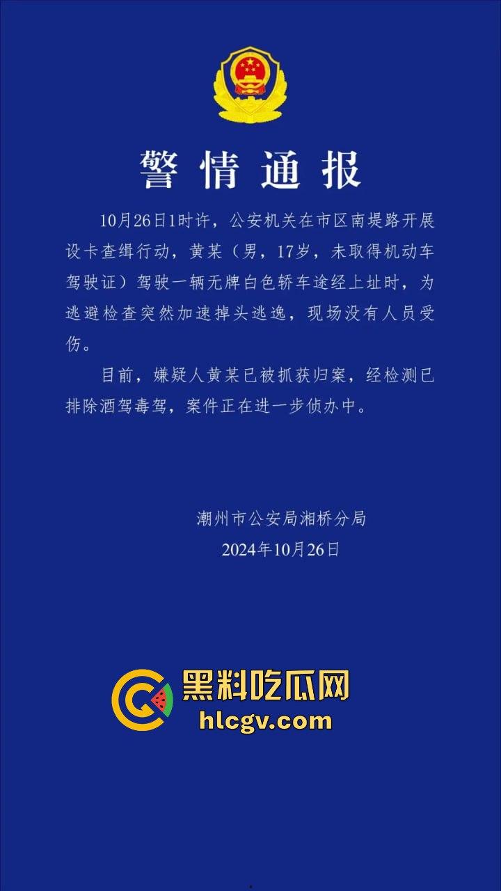 潮州熊孩子无证开宝马硬核冲卡！玩游戏上头了？警察围捕逼停，车竟是租来的！