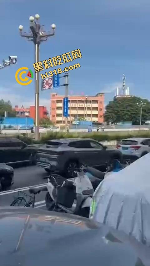 东莞中堂街头真人炸鸡秀,大哥背炸弹变身爆破鬼才堵路,手握军刺装狠,警方现场上演爆头大戏!