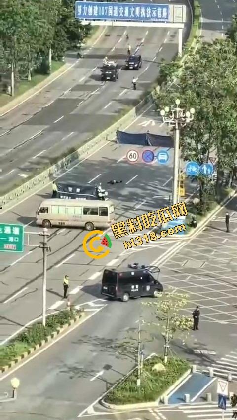 东莞中堂街头真人炸鸡秀,大哥背炸弹变身爆破鬼才堵路,手握军刺装狠,警方现场上演爆头大戏!