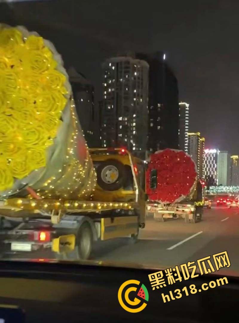 深圳南山区苑南路,老牛吃嫩草求婚现场,送俩束超大鲜花,多大的屋子才能搁下这两个大玩意儿 !