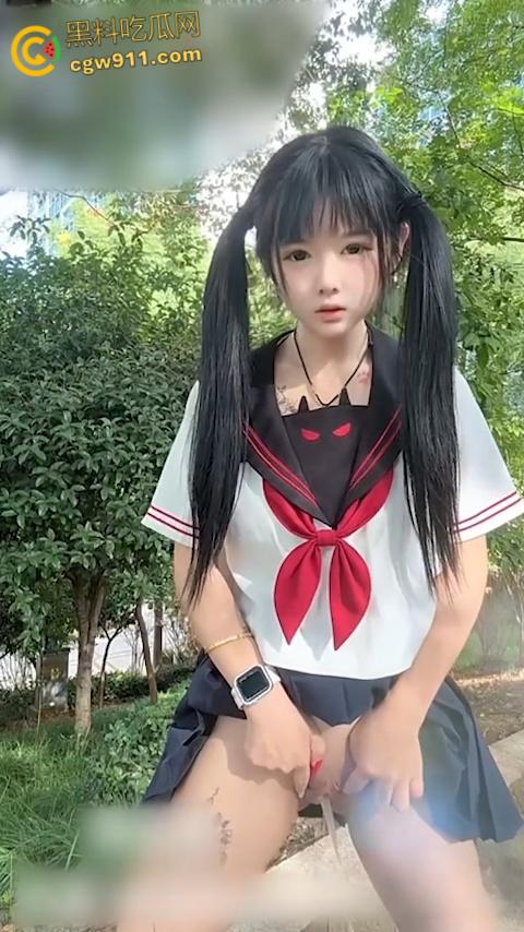 抖音网红萝莉【呆呆呓】,JK制服户外假屌自慰,线下约炮被大哥调教,狗链无套后入猛操,嫩穴高潮喷汁!