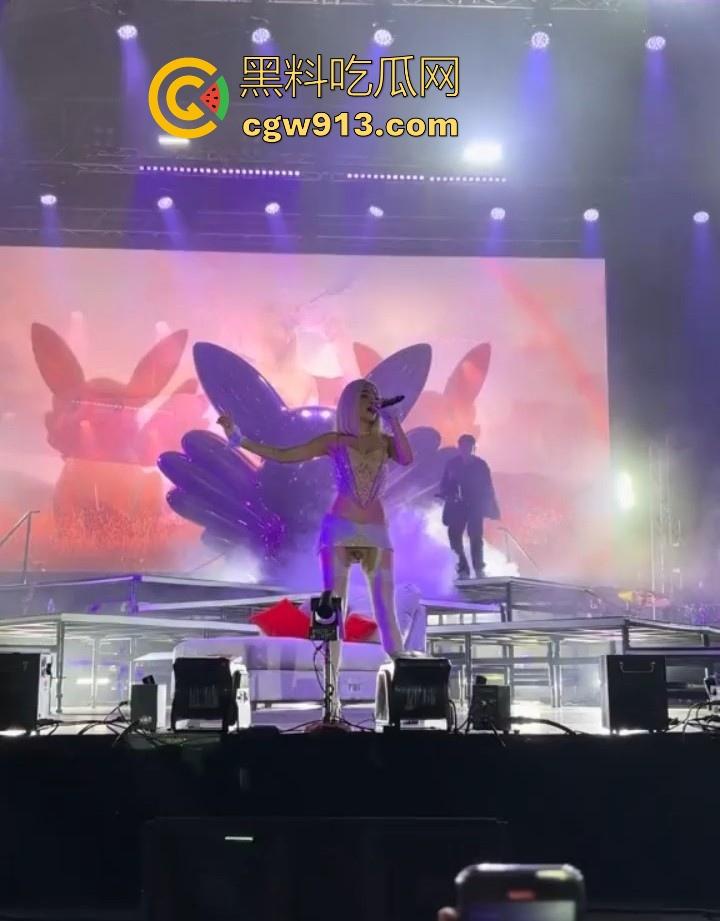 外国音乐节歌手没穿内裤上台演唱？ 其实是视觉错位而已，实际是穿了的，灯光的照射的缘故！