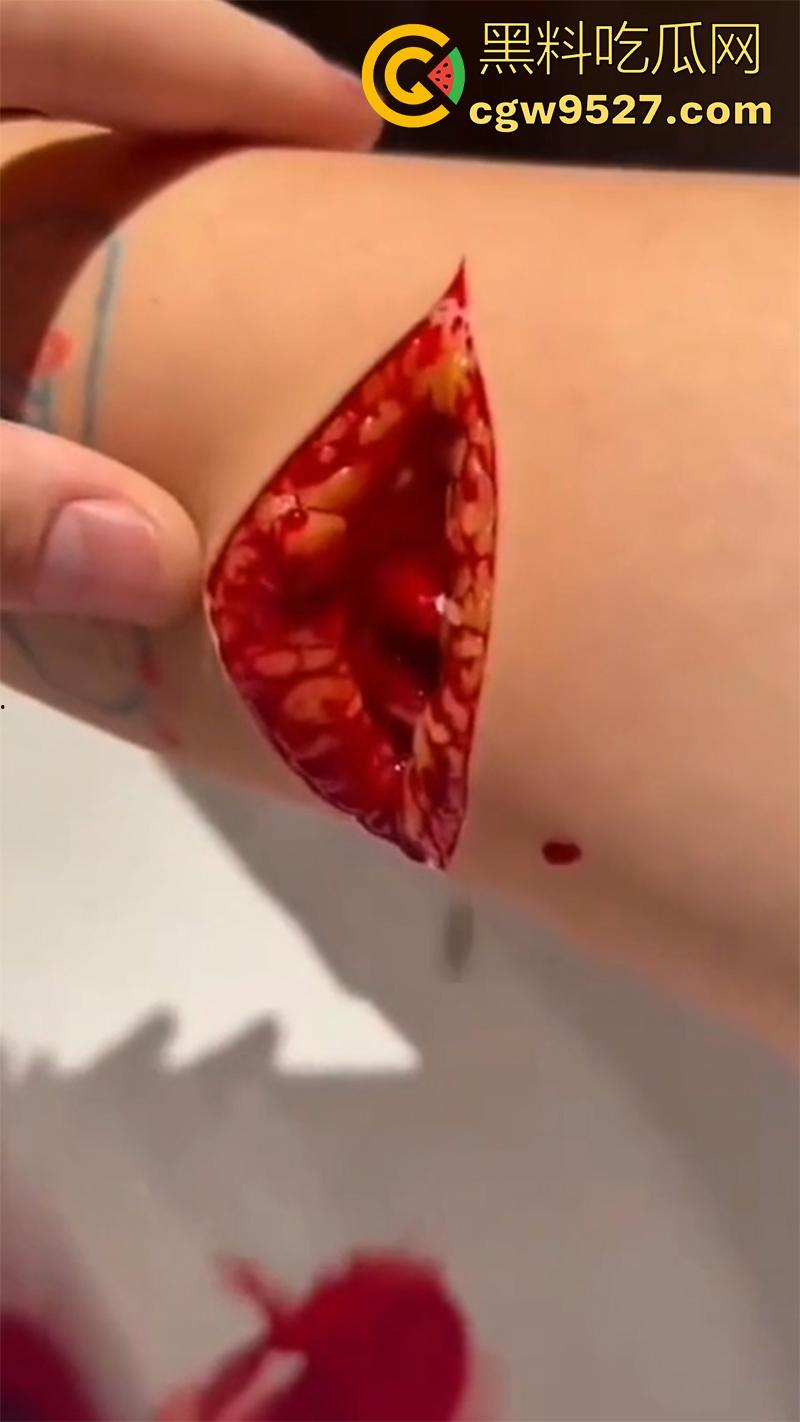 全网疯传马桶割腕女孩,真实自杀鸡皮疙瘩都起来了,脂肪层都割开了,还扒拉了一下,太重口了!