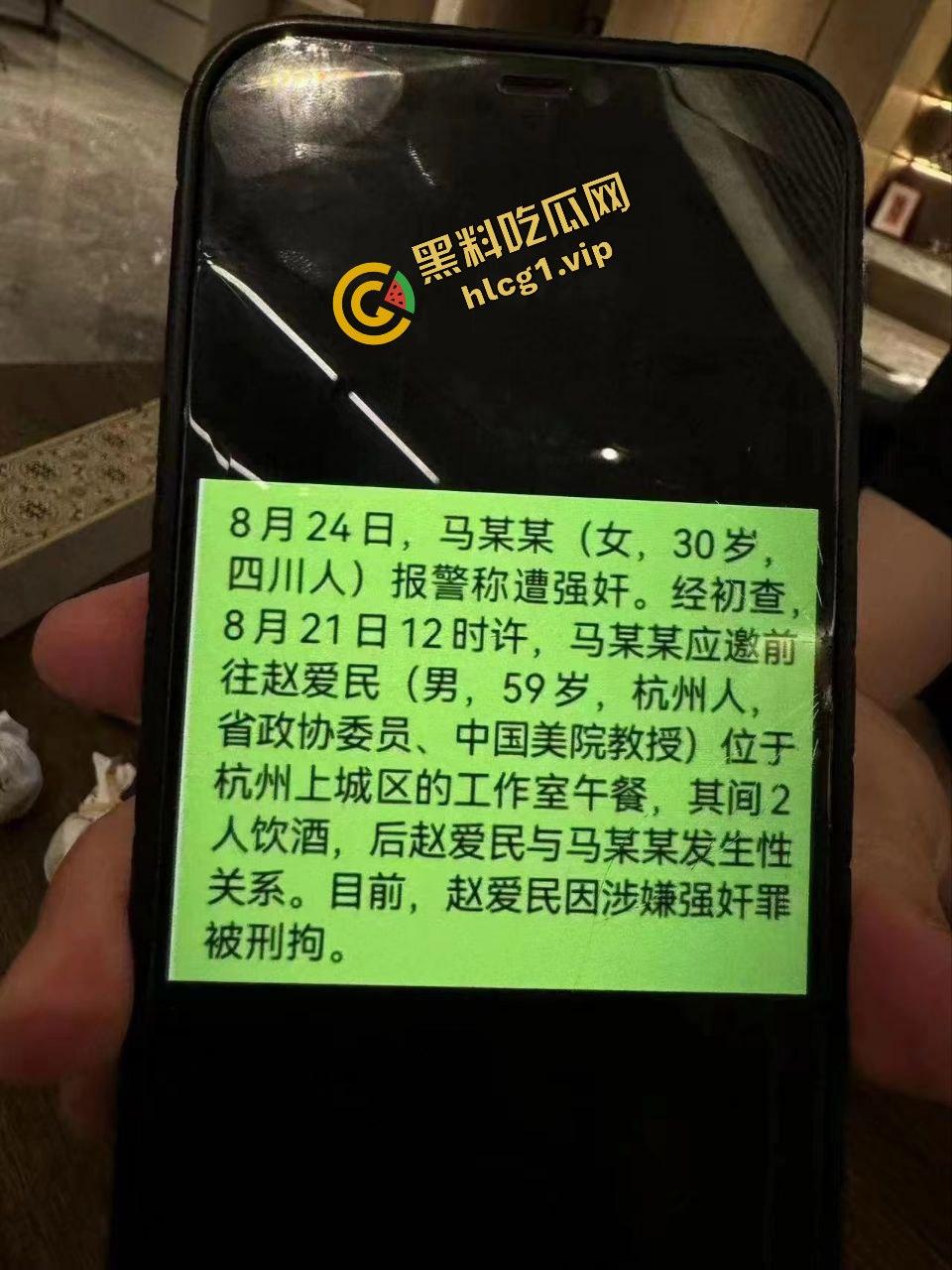 中国美术学院教授『赵爱民』酒后强奸研究生学生『马敏蔚』被捉拿归案!