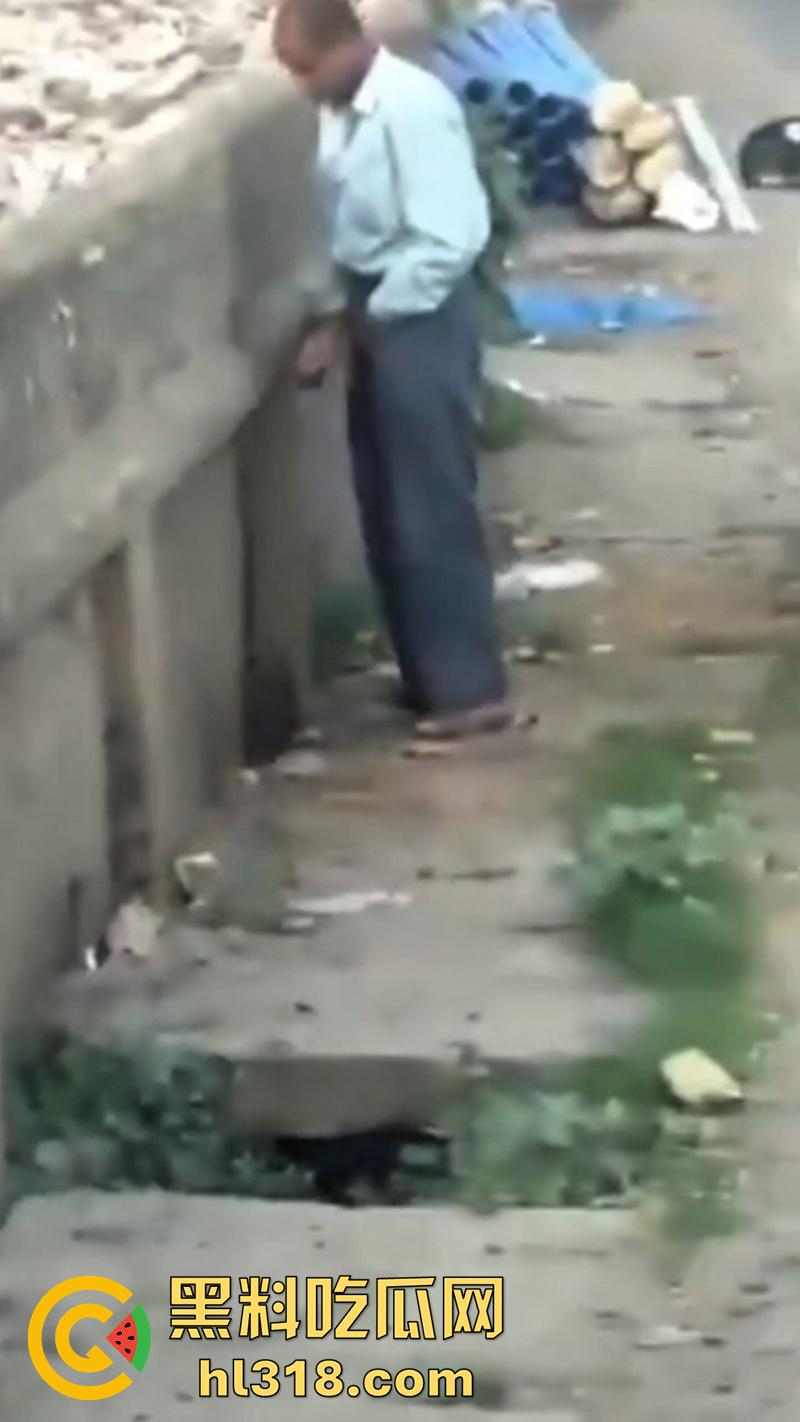 印度三哥奇葩操作,街边尿尿同时还拿尿洗脸,果然是印度,人尿牛尿都不避讳,玩的真花花啊!